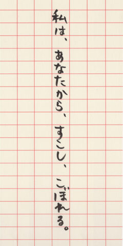 私は、あなたから、すこし、こぼれる。